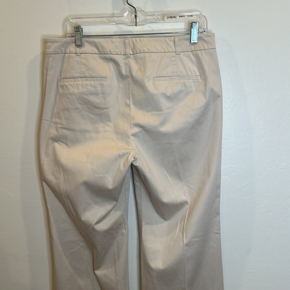 TALBOTS MODERN FIT FLAT FRONT CHINOS WIDE LEG TROUSER SIZE 12 - Picture 6 of 9